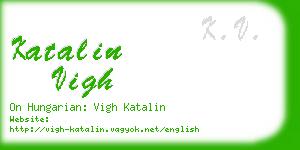 katalin vigh business card